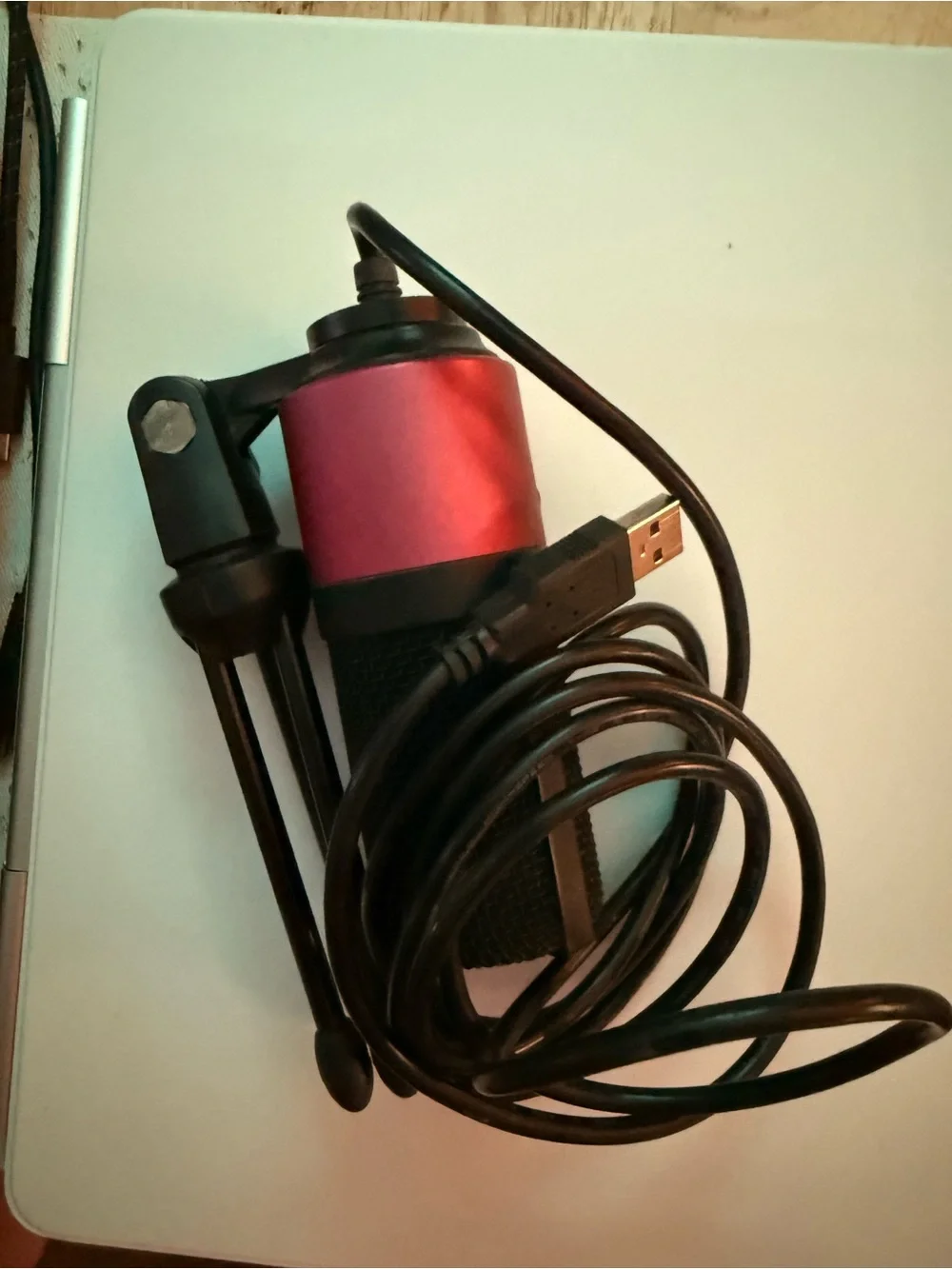 Fifine Pink USB Desktop Condenser Microphone with Volume Control